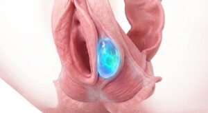 바르톨린선 낭종의 해부학적 구조와 점액 저류 현상 시각화