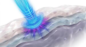 비비브 2.0 고주파 에너지 전달 원리 3D 일러스트