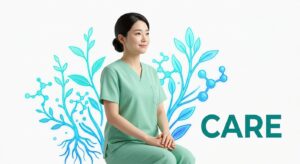 검사 후 안정을 취하는 여성 모델과 회복의 이미지