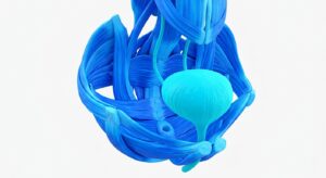 여성 골반저 근육 구조 3D 일러스트